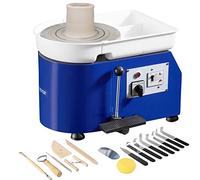 VEVOR Máquina de Rueda de Cerámica Eléctrica Diámetro de 28 cm Torno de Alfarero Eléctrico 350 W Máquina de Arcilla de Cerámica 0-300 rpm Carga Máxima de 5 kg con Pedal para Modelar Artesanía Cerámica