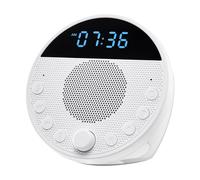 VEVOR Máquina de Ruido Blanco 6 en 1, 18 Efectos de Sonido, Luz Nocturna de 7 Colores, con Dos Alarmas, Aplicación, Temporizador de Apagado Automático y Función de Memoria, 109 x 85 x 104 mm