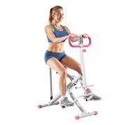 VEVOR Máquina de Sentadillas para Sentadillas Profundas, Plegable, con Asiento Ajustable en 5 Niveles, Equipo de Entrenamiento en Casa para Glúteos y Piernas, Blanco y Rosa, 900 x 580 x 1120 mm