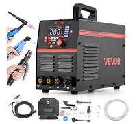 VEVOR Máquina de Soldar Combinada 3 en 1, Corte/TIG/MMA, Cortadora de Plasma de 50 A y Soldadora de Electrodo TIG de 200 A, Pantalla Digital LED con Función 2T/4T/PA/PT para Bricolaje y Talleres
