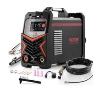 VEVOR Máquina de Soldar TIG 3 en 1 de 205 A, Pantalla LED Grande, Máquina de Soldadura TIG con Inversor IGBT y Arranque de Alta Frecuencia, TIG CC/TIG Pulsado CC/MMA, Varilla, 388 x 160 x 310 mm