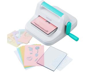 VEVOR Máquina de Troquelado Manual portátil para Manualidades, Apertura 160 mm con 8 Troqueles, 10 Cartulinas y 1 Carpeta A6 Juego Completo para Artes y Manualidades, Álbumes de Recortes y Tarjetas