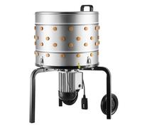 VEVOR Máquina Desplumadora de Pollos Eléctrica 900 W 230 RPM, Desplumador de Plumas Tambor de 50 cm de Acero Inoxidable con 98 Dedos Suaves y Ruedas de Transporte para Procesar 2 Pollitos a la Vez