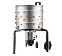 VEVOR Máquina Desplumadora de Pollos Eléctrica 900 W 230 RPM, Desplumador de Plumas Tambor de 50 cm de Acero Inoxidable con 98 Dedos Suaves y Ruedas de Transporte para Procesar 2 Pollitos a la Vez