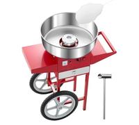 VEVOR Máquina Eléctrica de Algodón de Azúcar con Carro, 1000 W, con Recipiente de Acero Inoxidable de 52 cm, con Cuchara, para Hogar, Cumpleaños, Fiestas Familiares, Rojo, 819 x 520 x 855 mm