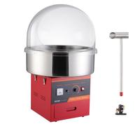 VEVOR Máquina Comercial de Algodón Azúcar 1000 W Tapa Roja 518 x 518 x 485 mm