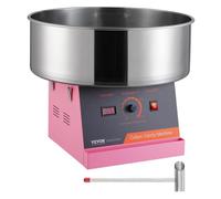 VEVOR Máquina Eléctrica de Algodón de Azúcar, Máquina de Algodón de Azúcar de 1000 W, Máquina Comercial de Algodón de Azúcar con Tazón de Acero Inoxidable y Cuchara de Azúcar, para el Hogar, Rosa