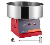 VEVOR Máquina Eléctrica de Algodón de Azúcar, Máquina de Algodón de Azúcar de 1000 W, Máquina Comercial de Algodón de Azúcar con Tazón de Acero Inoxidable y Cuchara de Azúcar, para el Hogar, Rojo