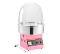 VEVOR Máquina Eléctrica para Hacer Algodón de Azúcar 1000 W, Máquina de Algodón de Azúcar con Tapa, Recipiente de Acero Inoxidable y Cuchara para Azúcar, para Carnavales, Cumpleaños, Fiestas, Rosa