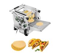 VEVOR Máquina Eléctrica para Hacer Tortillas, de 14 cm de Diámetro, con Revestimiento Antiadherente, Ideal para Hacer Chapatti, Sopes, Gorditas, Roti, Pita, Tortillas y Pizza, 710 x 490 x 450 mm
