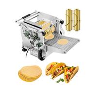 VEVOR Máquina Eléctrica para Hacer Tortillas de Maíz con Revestimiento Antiadherente y Dos Moldes, Adecuada para Productos como Sopas, Roti, Pita, Tortillas y Pizza, Chapatti, 710 x 490 x 450 mm