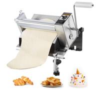 VEVOR Máquina Enrolladora de Masa Manual Rodillo de Masa de Acero Inoxidable, Mango Extraíble, Placa, Espesor Ajustable Máximo 12 mm, para Uso Doméstico o Cocinas Comerciales Pequeñas