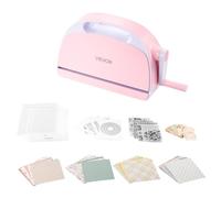VEVOR Máquina Estampadora y Troqueladora, Apertura de 229 mm, Kit Completo de Troquelado y Estampado, con Papeles Decorativos Plantillas de Troqueles Placas de Corte, para Scrapbooking Manualidades