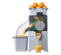 VEVOR Máquina Exprimidora de Naranjas Comercial 100 W de Acero Inoxidable, Con Tapa de policarbonato, Con Recipiente y Cesta de Fruta, 60 y 80 kg de Cítricos por Hora, Para Limones, Frutas Cítricas