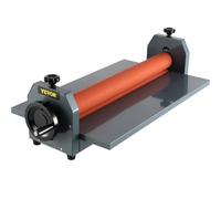 VEVOR Máquina Laminadora 650 mm, para Montaje de Láminas de Fotografías de Vinilo, Laminadora con Rodillo en Frío Manual 25,5", Laminadora en Frío Espesor de 25 mm Rodillos de Goma Rojo