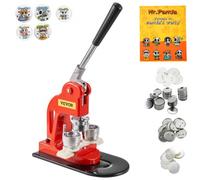 VEVOR Máquina para Fabricar Botones Diámetro de 32 mm Cortador de Círculo de Insignia 29x15,5x48,5 cm Hierro y ABS Máquina para Hacer Pines Chapas Lazos Llaveros Abrebotellas Personalizadas 500 Piezas