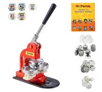 VEVOR Máquina para Fabricar Botones Diámetro de 75 mm Cortador de Círculo de Insignia 29x15,5x48,5 cm Hierro y ABS Máquina para Hacer Pines Chapas Lazos Llaveros Abrebotellas Personalizadas 500 Piezas