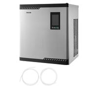 VEVOR Máquina para Fabricar Hielo 136 kg/día Máquina de Hielo de Acero Inoxidable 500 mm Autolimpiante Programada Máquina de Cubitos de Hielo Modular para Restaurantes Hoteles (Solo Cabezal)