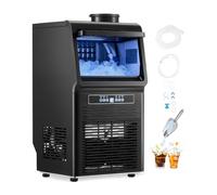 VEVOR Máquina para Fabricar Hielo 31,75 kg/24 h con Capacidad de Almacenamiento de 5,44 kg 36 Cubitos de Hielo en 15 Minutos Pantalla Digital LED Autolimpiante Independiente para Bar, Restaurante