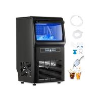 VEVOR Máquina para Fabricar Hielo 36 kg/24 h con Capacidad de Almacenamiento de 5,4 kg 36 Cubitos de Hielo en 15 Minutos Pantalla Digital LED Autolimpiante Independiente para Bar, Restaurante