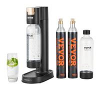 VEVOR Máquina para Hacer Agua con Gas y Refrescos, 2 Cilindros de CO₂, Negro