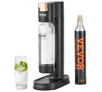 VEVOR Máquina para Hacer Agua con Gas y Refrescos, 1 Cilindro de CO₂, Negro