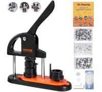 VEVOR Máquina para Hacer Botones de 25 mm Prensa para Insignias con 500 Kits de Consumibles Libro Mágico y Cortador de Círculos Fabricante de Botones de Plástico Resistente para Hacer Insignias
