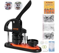 VEVOR Máquina para Hacer Botones de 58 mm Prensa para Insignias con 100 kits de Consumibles Libro Mágico y Cortador de Círculos Fabricante de Insignias de Plástico Resistente para Hacer Insignias