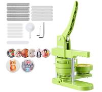 VEVOR Máquina para Hacer Chapas, 75 mm, Máquina para Hacer Insignias, con Accesorios de 100 Botones Cortador Circular Llave Hexagonal, Mango Ergonómico, para Regalos Pines Personalizados Bricolaje