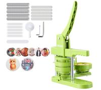 VEVOR Máquina para Hacer Chapas, 75 mm, Máquina para Hacer Insignias, con Accesorios de 100 Botones Cortador Circular Llave Hexagonal, Mango Ergonómico, para Regalos Pines Personalizados Bricolaje