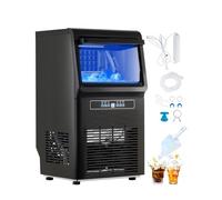 VEVOR Máquina para Hacer Cubitos de Hielo Comercial 34kg/24h, 36 Bandejas para Cubitos de Hielo Capacidad de Almacenamiento de 5,6 kg Autolimpieza Sin Instalación Independiente para Hogar, Restaurante