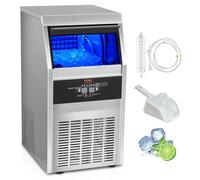 VEVOR Máquina para Hacer Cubitos de Hielo Comercial 36kg/24h, 40 Bandejas para Cubitos de Hielo Capacidad de Almacenamiento de 11 kg Autolimpieza Sin Instalación Independiente para Hogar, Restaurante