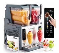VEVOR Máquina para Hacer Granizados con 2 Tanques de 4 L, Máquina de Granizado de Hielo para Hogar, sin Necesidad de Hielo, 5 Programas Preestablecidos, para Hacer Margaritas, Frappés, Batidos