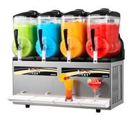 VEVOR Máquina para Hacer Granizados con 4 Tanques de 12 L, Máquina de Granizado Comercial para Margaritas, Batidos, sin Necesidad de Hielo, con Autolimpieza, para Restaurantes, Bares, Fiestas