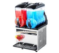 VEVOR Máquina para Hacer Granizados con Doble Tanque de 15 L x 2, Acero Inoxidable, para Preparar 120 Tazas de Margaritas, Batidos y Granizados, para Restaurantes, y Bares, 410 x 535 x 810 mm