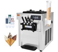 VEVOR Máquina para Hacer Helados 3 Sabores 18-28 L/h para Mercado Tienda 2x5,5 L