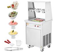 VEVOR Máquina para Hacer Helados Fritos 35x35x3,5 cm de Acero Inoxidable