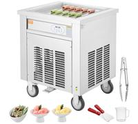 VEVOR Máquina para Hacer Helados Fritos 500 x 500 x 35 mm de Acero Inoxidable