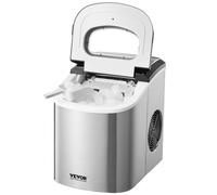 VEVOR Máquina para Hacer Hielo de Encimera 15 kg al Día Fabricador de Hielo Portátil Autolimpiante con Pala y Canasta para Hielo 2 Tamaños de Balas de Hielo para hogar, Cocina, Oficina, Bar, Fiesta