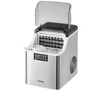 VEVOR Máquina para Hacer Hielo de Encimera, 20 kg/24 h, con Pala y Canasta para Hielo, con 3 Tamaños de Cubitos de Hielo para el Hogar, la Cocina, la Oficina y las Fiestas, 255 x 355 x 385 mm