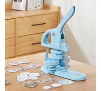 VEVOR Máquina para Hacer Insignias de 25/32/58 mm Prensa para Insignias con 300 Kits de Consumibles y Libro Magic Panda Máquina para Hacer Insignias de Alta Resistencia para Hacer Insignias, Azul