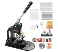 VEVOR Máquina para Hacer Insignias de 32 mm, Máquina para Fabricar Chapas 500 Juegos de Botones, Mango Ergonómico Reforzado, para Crear Insignias, Pines Personalizados, Llaveros, Chapas, Negro