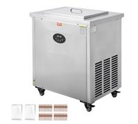VEVOR Máquina para Hacer Paletas de Hielo Comerciales de Acero Inoxidable, Juego de 2 Moldes, 52 Piezas, Máquina de Paletas de Palitos de Hielo para Bares, Cafeterías, Tienda de Té con Leche