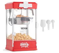 VEVOR Máquina para Hacer Palomitas de Maíz, 480 W, 4 oz, Produce 1,5 Galones por Tanda, Máquina para Hacer Palomitas de Maíz de Sobremesa, Incluye 3 Palas, Estilo cine, Rojo, 275 x 240 x 485 mm