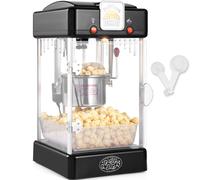 VEVOR Máquina para Hacer Palomitas de Maíz, 300 W, Máquina para Hacer Palomitas de Maíz de Sobremesa con Puerta de Polipropileno, Incluye 2 Palas y Bandeja, Estilo Cine, Negro, 240 x 275 x 475 mm