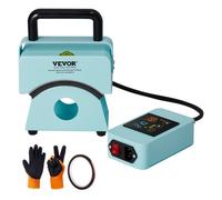 VEVOR Máquina para prensar gorras, mini prensa térmica para gorras con panel de control integrado, máquina para prensar gorras con placa calefactora curva de 5,9 x 3,15 pulgadas, base de seguridad y g