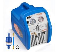VEVOR Máquina Portátil de Recuperación de Refrigerante 3/4 HP, Máquina de Recuperación con Protección de Alta Presión 2,2 kg/min Velocidad de 1450 rpm, Cilindro Único, para Vapor Líquido Refrigerante