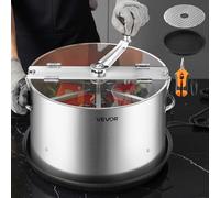 VEVOR Máquina Recortadora de Cuenco de Hojas Manual 370 mm, Recortadora de Cuenco de Hoja de Brote con Tapa Transparente y Rejilla de Acero Inoxidable, Corte Visual, para Cogollos, Brotes, Hierbas