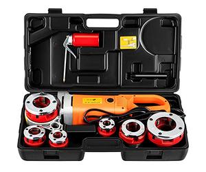 VEVOR Máquina Roscadora de Tubos 2300 W 220 V Kit de Roscadora de Tubos con Trinquete 22 RPM Roscadora de Tubos Eléctrica Portátil con 6 Troqueles Duraderos para Roscar Tubería Galvanizada