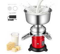 VEVOR Máquina Separadora de Leche Eléctrica Salida de 60 L/h, Separador Centrífugo de Crema de Leche de Acero Inoxidable 304, Recipiente de 4,5 L para Leche de Cabra, Vaca, 40 W 100-240 V, 10500 RPM